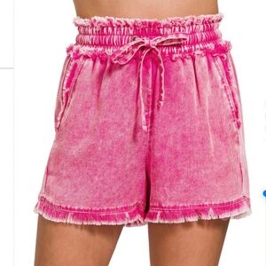 Zenana Outfitters Pink Athletic Shorts